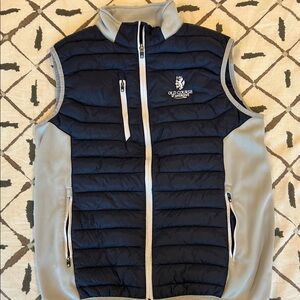 Old Course St Andrews Navy and Gray Puffer Vest